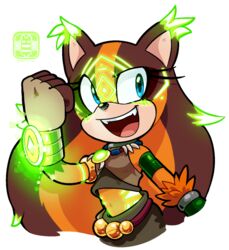  2017 anthro badger catbeecache clothing female finimun mammal mustelid musteline sega simple_background solo sonic_boom sonic_the_hedgehog_(series) sticks_the_jungle_badger white_background 