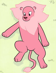  2015 cartoon_network digital_media_(artwork) felid feral fur hair lion lion_(steven_universe) male mammal mane on_model pantherine pink_body pink_fur solo steven_universe zeklullaby 