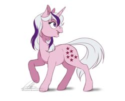  2015 alpha_channel cutie_mark dvixie equid equine female feral fur hair hasbro hooves horn mammal mlp_g1 multicolored_hair my_little_pony my_little_pony_&#039;n_friends mythological_creature mythological_equine mythology open_mouth pink_body pink_fur pre-g4 purple_eyes raised_hoof simple_background solo transparent_background twilight_(mlp) two_tone_hair unicorn 