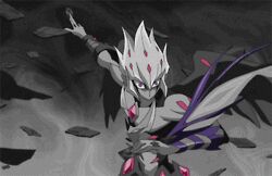  1boy alien animated animated gem gems gray_hair grey_hair grey_skin grey_skin hands jewels lowres male male_focus purple_eyes solo vector vector_(yuu-gi-ou_zexal) wings yu-gi-oh! 