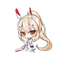  ayanami_(azur_lane) ayanami_(retrofit)_(azur_lane) azur_lane belt big_head blue_sailor_collar blue_skirt blush brown_eyes chibi closed_mouth commentary_request crop_top detached_sleeves female hair_between_eyes hair_ornament hairclip headgear high_ponytail highres light_brown_hair limitlimlim long_hair long_sleeves looking_at_viewer midriff pleated_skirt ponytail red_footwear sailor_collar school_uniform serafuku shirt simple_background skirt sleeveless sleeveless_shirt solo thighhighs very_long_hair white_background white_belt white_shirt white_sleeves white_thighhighs wide_sleeves 