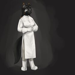  1:1 anthro canid canine deity demon dr._horrible&#039;s_sing-along_blog dr._horrible_(dhsab) ear_piercing facial_piercing female hair hi_res kittykage mad_scientist mammal piercing saiya_darkfire solo supervillain 