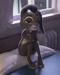  3d_(artwork) 4:5 absurd_res bed bedroom_eyes buckteeth digital_media_(artwork) disney ear_over_eye elbows_on_knees eyelashes feet female fever-dreamer flat_chested floppy_ears fur furniture grey_body grey_fur hand_on_face hi_res inside judy_hopps knees_pulled_up knees_together lagomorph leporid looking_at_viewer mammal multicolored_body multicolored_ears multicolored_fur narrowed_eyes nude on_bed pigeon_toed purple_eyes rabbit seductive sitting smile solo teeth two_tone_body two_tone_ears two_tone_fur white_body white_fur zootopia 