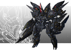  gun holding holding_gun holding_shield holding_weapon mecha no_humans one-eyed original red_eyes robot science_fiction shield solo standing takamaru_(taka1220) weapon zoom_layer 