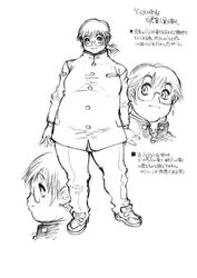  1boy fat glasses line_art obese school_outfit solo tanuma_yuuichirou 