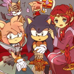  1boy 4girls ^^^ amy_rose animal_ears animal_nose bad_id bad_pixiv_id blaze_the_cat blue_dress blue_eyes blue_fur blue_hair blue_hairband body_fur braid bukiko caliburn_(sonic) cat_ears cat_girl cat_tail circlet commentary_request couch dress dual_persona earrings faceless faceless_female fire flat_chest furry furry_female furry_male gauntlets gloves green_eyes grey_background hair_tie hairband hammer hand_on_another&#039;s_head hand_up happy helmet holding holding_hammer holding_sword holding_weapon huge_weapon jewelry long_hair long_sleeves looking_at_another looking_at_viewer looking_to_the_side medium_hair merlina_(sonic) multicolored_hair multiple_girls nimue_(sonic_the_hedgehog) open_mouth own_hands_together parted_bangs percival_(sonic) pink_fur pink_hair pointy_ears purple_dress purple_fire purple_fur purple_hair red_dress red_hair red_hairband shaded_face sidelocks simple_background single_braid single_gauntlet single_glove sitting sleeveless sleeveless_dress smile socks sonic_(series) sonic_and_the_black_knight sonic_the_hedgehog sword tail topknot two-tone_fur two-tone_hair very_long_hair weapon white_fur white_gloves white_legwear yellow_eyes yellow_fur 