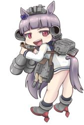  animal_ears ankle_socks binoculars black_skirt blunt_bangs bow cannon chibi commentary_request cosplay dress ear_bow female food gold_ship_(umamusume) grey_hair headset high_heels highres holding holding_binoculars holding_food horse_ears horse_girl horse_tail kantai_collection long_hair name_connection purple_bow red_eyes rudder_footwear sailor_dress sakusan_(ss-awesome) skirt socks solo speaking_tube_headset tail tail_through_clothes torpedo_launcher trait_connection turret umamusume yukikaze_(kancolle) yukikaze_(kancolle)_(cosplay) 