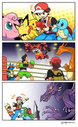  charizard emcee gen_1_pokemon gen_2_pokemon gen_4_pokemon highres ivysaur jigglypuff little_mac lucario lucas nintendo pichu pikachu red_(pokemon) red_(pokemon_frlg) ridley squirtle super_smash_bros. super_smash_bros._ultimate 