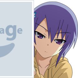  blue_hair female hair_ornament maji_de_watashi_ni_koi_shinasai! mugen_ouka no_image peeking_out purple_eyes shiina_miyako short_hair solo 