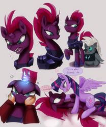  2018 5:6 alicorn angry blue_eyes blush color_coded color_coded_speech_bubble cross-popping_vein dialogue duo english_text equid equine eulipotyphlan face_squish fangs female friendship_is_magic fromamida grubber_(mlp) hasbro heart_symbol hearts_around_body hearts_around_head hedgehog hi_res horn iconography mammal multiple_images my_little_pony my_little_pony:_the_movie_(2017) mythological_creature mythological_equine mythology outline_heart solo speech_bubble squish talking_to_another talking_to_partner teeth tempest_shadow_(mlp) text twilight_sparkle_(mlp) unicorn wings 