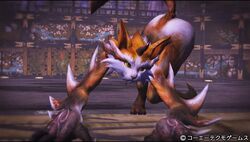  3d claws feline furry mynx no_humans non_human official_art solo toukiden yellow_eyes 