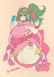  alternate_body_size alternate_breast_size bangle bare_shoulders blue_gemstone blush bracelet breasts circlet closed_mouth cloudxmoe commentary commission commissioner_name dress english_commentary fat female fire_emblem fire_emblem_awakening fire_emblem_heroes full_body gem green_eyes green_hair hair_ribbon highres jewelry large_breasts light_brown_background long_hair looking_at_viewer necklace official_alternate_costume open_hand pink_dress pink_footwear pointy_ears ponytail ribbon shoes side_slit sidelocks simple_background solo tareme taut_clothes taut_dress thick_arms thick_thighs thighs tiki_(adult)_(fated_divinity)_(fire_emblem) tiki_(adult)_(fire_emblem) tiki_(fire_emblem) wrist_wrap 