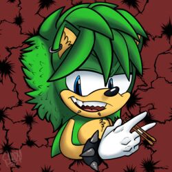  1:1 anthro dic_entertainment eulipotyphlan headshot_portrait hedgehog hi_res male mammal manic_the_hedgehog portrait sega shadydaone solo sonic_the_hedgehog_(series) sonic_underground 