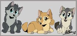  alpha_and_omega border canid canine canis claudette female feral grey_border group male mammal runt stinky_(alpha_and_omega) thecynicalhound wolf young young_feral 