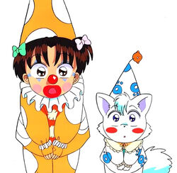  2boys akazukin_chacha celluloid clown multiple_boys riiya shiine 