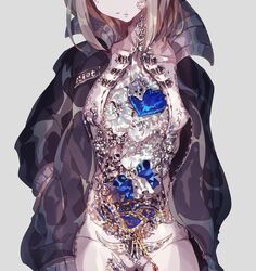  androgynous bad_id bad_pixiv_id black_coat blue_bow bow coat facing_viewer hand_in_pocket head_out_of_frame heart lemming_no_suana leotard light_brown_hair lip_piercing medium_hair open_clothes open_coat original piercing simple_background standing white_background zipper 