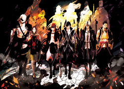  chousokabe_motochika chousokabe_motochika_(basara) date_masamune date_masamune_(basara) eyepatch ishida_mitsunari ishida_mitsunari_(basara) mouri_motonari mouri_motonari_(basara) sanada_yukimura sanada_yukimura_(basara) sengoku_basara sword tagme tokugawa_ieyasu tokugawa_ieyasu_(basara) weapon 