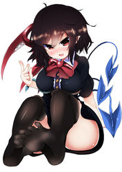  :d ahoge asymmetrical_hair asymmetrical_wings black_dress blush bow bowtie breasts commentary_request curvy dress fangs feet female heart heart-shaped_pupils highres houjuu_nue impossible_clothes large_breasts looking_at_viewer messy_hair naughty_face no_shoes open_mouth pointy_ears short_dress short_hair smile snake soles solo symbol-shaped_pupils takimoto_yukari thick_thighs thighhighs thighs toes touhou tsurime v-shaped_eyebrows wide_hips wings 