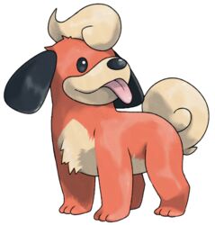  animal canine commentary english_commentary etherealhaze full_body looking_away looking_to_the_side no_humans pokemon pokemon_(creature) pokemon_gsc pokemon_gsc_(prototype) prototype_design pudii_(baby_growlithe) standing sugimori_ken_(style) tongue tongue_out transparent_background 