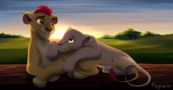  better_version_at_source disney duo felid female feral feral_on_feral kion_(the_lion_guard) male male/female mammal polar-arctik_(artist) romantic romantic_ambiance romantic_couple the_lion_guard the_lion_king tiifu young young_feral 