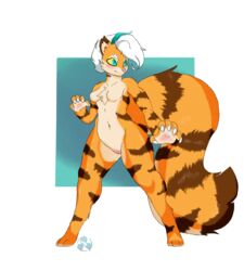  2019 absurd_res alpha_channel anthro ass belly biped blue_eyes blush breasts chest_tuft claws digital_drawing_(artwork) digital_media_(artwork) domestic_cat enjoying featureless_breasts feet felid feline felis female fur hair hi_res jasmine_the_tiger mammal midriff natanibw natanibw_(artist) navel nude pantherine pawpads paws simple_background smile solo standing striped_body striped_fur stripes tasteful_nudity thick_thighs tiger toes tuft waist white_body white_fur white_hair wide_hips yellow_sclera 