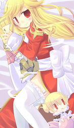  armband aura bio_lab blonde_hair blunt_bangs blush bow brown_cape brown_gloves brown_shorts cape cecil_damon character_doll closed_mouth commentary_request dakimakura_(object) double_bun dress feet_out_of_frame female frilled_thighhighs frills fur-trimmed_cape fur-trimmed_gloves fur-trimmed_shirt fur-trimmed_shorts fur_trim garter_straps gloves gyorui_(yakiudonnn) hair_bun high_priest_(ragnarok_online) high_wizard_(ragnarok_online) hugging_object juliet_sleeves kathryne_keyron long_hair long_sleeves looking_at_viewer margaretha_sorin pillow pillow_hug puffy_sleeves ragnarok_online red_dress red_eyes sash shirt short_hair short_shorts shorts sleeveless sleeveless_shirt smile sniper_(ragnarok_online) solo swept_bangs thighhighs two-tone_dress two-tone_gloves two-tone_shorts white_bow white_dress white_sash white_thighhighs yellow_gloves yellow_shorts 