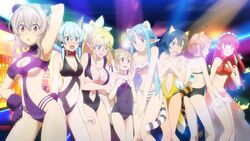  6+girls :d animal_ears animal_hands arm_up armpits asuna_(sao) asuna_(sao-alo) bear_ears bear_tail bikini black_hair black_one-piece_swimsuit black_ribbon blonde_hair blue_eyes blue_hair blush braid breasts brown_hair casual_one-piece_swimsuit cat_ears cat_girl cleavage cleavage_cutout clothing_cutout collar collarbone contrapposto covered_navel covering_breasts covering_privates cowboy_shot crossed_arms elf embarrassed fake_animal_ears fake_tail fox_ears fox_tail gloves grey_hair groin hair_between_eyes hair_ornament hair_ribbon high_ponytail highres indoors large_breasts leafa lisbeth_(sao) lisbeth_(sao-alo) long_hair looking_at_viewer maid_headdress medium_breasts midriff mole mole_on_breast multiple_girls navel official_art one-piece_swimsuit open_mouth paw_gloves philia_(sao) philia_(sao-alo) pink_hair pointy_ears purple_gloves purple_one-piece_swimsuit raccoon_ears raccoon_tail rain_(sao) red_bikini red_eyes red_hair ribbon school_swimsuit short_hair short_hair_with_long_locks side-tie_bikini_bottom sidelocks silica silica_(sao-alo) sinon sinon_(sao-alo) small_breasts smile standing strea_(sao) striped_bikini striped_clothes striped_tail swimsuit sword_art_online tail twin_braids underboob very_long_hair yellow_one-piece_swimsuit 