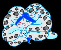  anthro biped black_background felid female fur hair kaliancia long_hair mammal markings medicatedcannibal nude pantherine simple_background snow_leopard solo spots spotted_body spotted_fur 