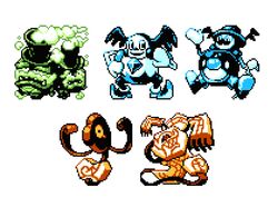  commentary english_commentary evolutionary_line full_body galarian_mr._mime galarian_weezing galarian_yamask mr._rime multiple_monochrome no_humans pat_attackerman pixel_art pokemon pokemon_(creature) pokemon_rgby pokemon_rgby_(style) runerigus simple_background smile standing white_background 