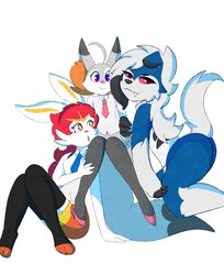  absurd_res aleph ambiguous_gender anthro braixen cinderace fan_character female generation_6_pokemon generation_7_pokemon generation_8_pokemon group hi_res kitsunekotaro lycanroc midnight_lycanroc nintendo pokemon pokemon_(species) shiny_pokemon zan_lapen zwei_serigala 