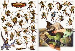  animal arrow ass attack beast belt blonde_hair boots bow_(weapon) braid brown_eyes cloak coiled concept_art crouching dragon&#039;s_crown elf elf_(dragon&#039;s_crown) falling female female forest gloves grey_hair helpless highres holding holding_weapon hood injury japanese jumping kick laying long_hair official_art pointy_ears poses quiver riding running shorts simple_background sliding snake snake_bondage solo standing tagme thigh_boots thighhighs trees twin_braids vanillaware walking weapon white_background 