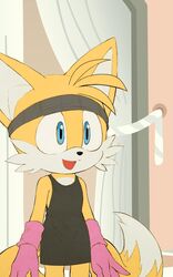  5:8 anthro canid canine clothed clothing crossdressing dress fox hi_res kitsune2000 male mammal prower sega solo sonic_the_hedgehog_(series) tails 