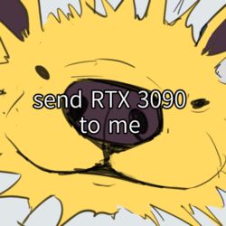  1:1 2022 ambiguous_gender boke_(artist) brown_nose eeveelution english_text feral fur generation_1_pokemon grey_background humor image_macro jolteon looking_at_viewer meme nintendo nvidia paypal_me_30000_usd pokemon pokemon_(species) reaction_image redraw rtx_3090 shitpost simple_background simple_eyes snout solo text yellow_body yellow_fur 