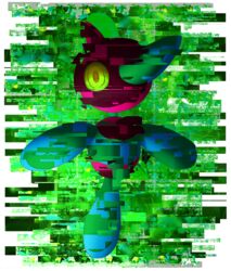  2018 abstract_background alpha_channel ambiguous_gender avian beak blue_body bokurei digital_creature floating_head front_view full-length_portrait generation_4_pokemon glitch glitch_creature green_eyes green_sclera hi_res icon looking_at_viewer nintendo pink_body pokemon pokemon_(species) portrait porygon-z solo 