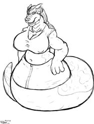  apode bigshow breasts draconcopode dragon female hi_res hybrid lamia legless mammal monochrome murid murine mushi mythological_creature mythological_scalie mythology rat reptile rodent scalie serpentine snake solo split_form wide_hips 