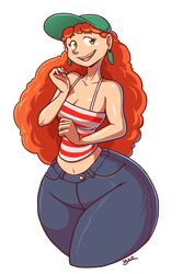  1girls ass bare_shoulders belly belly_button big_ass big_butt blazbaros bottom_heavy breasts butt cleavage clothed clothes clothing curly_hair curvaceous curvy curvy_figure disney earrings eyebrows eyelashes female female_only freckles freckles_on_shoulders fully_clothed green_eyes hair hips huge_ass huge_butt human human_only humanoid inner_workings kate_(inner_workings) large_ass large_butt long_hair narrow_shoulders navel open_mouth red_hair redhead simple_background smile solo solo_female teeth thick thick_ass thick_thighs thighs thin_arms thin_waist tongue voluptuous watermark white_background wide_hips 