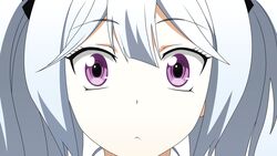  d-frag! highres purple_eyes sakai_tama twintails vector vector_trace white_hair 