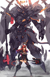  animal_ears mecha syaha tagme thighhighs weapon 