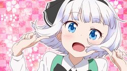  :d animated animated black_hairband black_ribbon blue_eyes blunt_bangs bouncing_hair bow bowtie clapping collared_shirt commentary dancing evandragon female grey_hair hair_ribbon hairband happy konpaku_youmu long_sleeves looking_at_viewer new_game! open_mouth parody pointing pointing_at_self ribbon shirt short_hair smile solo touhou upper_body vest white_hair 