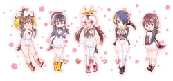  &gt;_&lt; 5girls :d ;) ^_^ animal animal_on_head bird black_footwear black_hair blonde_hair blush boots breasts brown_eyes chestnut_mouth clenched_hands closed_eyes closed_mouth commentary_request emperor_penguin emperor_penguin_(kemono_friends) full_body gentoo_penguin gentoo_penguin_(kemono_friends) hair_between_eyes highleg highleg_leotard hinamatsuri hirabitai holding holding_animal hug humboldt_penguin humboldt_penguin_(kemono_friends) kemono_friends kneehighs large_breasts leotard long_hair looking_at_another low_twintails mimige multicolored_hair multiple_girls on_head one_eye_closed open_mouth orange_hair outline outstretched_arms penguin penguin_tail penguins_performance_project_(kemono_friends) photoshop_(medium) pink_eyes pink_footwear pink_hair profile rockhopper_penguin rockhopper_penguin_(kemono_friends) royal_penguin royal_penguin_(kemono_friends) saishi smile socks standing streaked_hair tail thighhighs translation_request twintails v-shaped_eyebrows white_hair white_legwear white_leotard yellow_footwear 