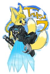  2017 badge canid canine fennec_fox fox hayrider hi_res mammal solo tatsu_kimiero true_fox 