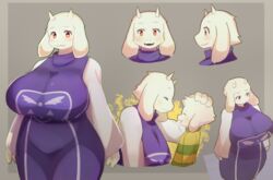  abstract_background anthro asriel_dreemurr big_breasts blush bodily_fluids boss_monster_(undertale) bovid breasts caprine clothed clothing crying curvy_figure dress duo female fully_clothed fur good_parenting hand_on_head horn huge_breasts kakuteki11029 kemono male mammal mature_anthro mature_female mother_(lore) mother_and_child_(lore) mother_and_son_(lore) multiple_scenes parent_(lore) parent_and_child_(lore) parent_and_son_(lore) red_eyes smile son_(lore) standing tabard tears tight_clothing tight_dress toriel undertale undertale_(series) voluptuous white_body white_fur wide_hips 