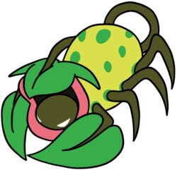  2017 6_legs alternate_species ambiguous_gender angry arachnid arthropod brown_body bugdex carnivorous_plant digital_drawing_(artwork) digital_media_(artwork) elemental_creature empty_eyes fakemon featureless_feet feet feral flora_fauna flower front_view full-length_portrait generation_1_pokemon green_body green_spots leaf lips markings multi_leg multi_limb multicolored_body nintendo pitcher_plant plant pokemon pokemon_(species) portrait ricky_hoffman simple_background solo spots spotted_body standing thick_lips toony victreebel white_background white_eyes yellow_body 