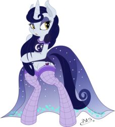  2015 alpha_channel anthro blue_hair clothing cutie_mark dfectivedvice dress equid equine eyeshadow featureless_crotch female friendship_is_magic hair hasbro hi_res horn legwear long_hair makeup mammal midnightblitzz moonlight_raven_(mlp) my_little_pony mythological_creature mythological_equine mythology open_mouth semi-anthro simple_background solo sparkles stockings thigh_highs transparent_background unicorn yellow_eyes 