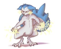  2016 5_fingers 5_toes anthro blue_body blue_fur determined electricity featureless_crotch feet fingers fur generation_4_pokemon lurry male multicolored_body multicolored_fur nintendo nude pachirisu pokemon pokemon_(species) simple_background solo toes two_tone_body two_tone_fur white_background white_body white_fur yellow_cheeks 