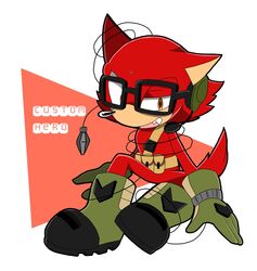  2017 amber_eyes anthro belt big_head biped black_eyewear black_glasses black_nose bodily_fluids boots bound canid canine canis clothing combat_boots custom_character_(sonic_forces) digital_media_(artwork) eyewear footwear fur gadget_the_wolf glasses gloves green_boots green_clothing green_footwear green_gloves green_handwear half-closed_eyes handwear hi_res male mammal narrowed_eyes open_mouth open_smile red_body red_fur sega sharp_teeth simple_background sitting smile solo sonic_forces sonic_the_hedgehog_(series) sonicsky2337 string sweat teeth toony wolf 