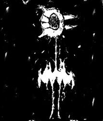  2015 amalgamate ambiguous_gender avian black_and_white monochrome monster nightmare_fuel reaper_bird solo undertale undertale_(series) unknown_artist what what_has_magic_done what_has_science_done 