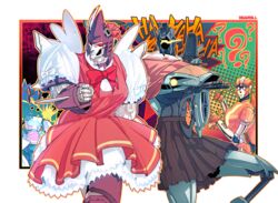  4boys autobot azumanga_daiou bad_deviantart_id bad_id cardcaptor_sakura clothed_robot cosplay cyclonus ddaroll frilled_skirt frills kinomoto_sakura kinomoto_sakura_(cosplay) kinomoto_sakura_(magic_dream_costume) mecha multiple_boys robot rung_(transformers) science_fiction skirt tailgate_(transformers) the_transformers_(idw) transformers whirl_(transformers) wings 