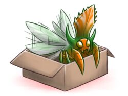  4:3 ambiguous_gender arthropod box canes-cm capcom container feral if_it_fits_i_sits_(meme) in_box in_container insects meme monster_hunter neopteron reptile scalie seltas simple_background solo white_background 