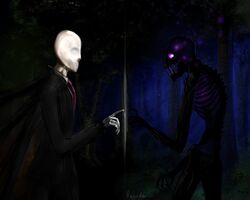  forest minecraft night slender_man slenderman 